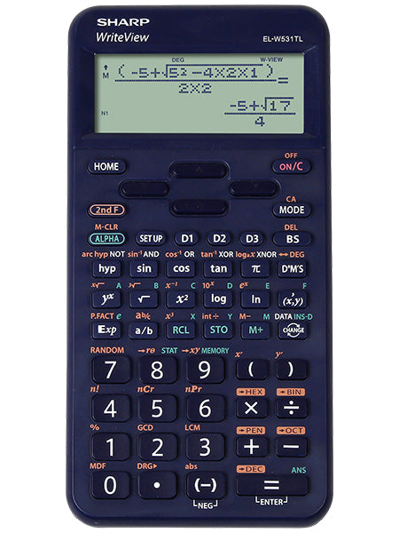 Sharp EL-W531TL WriteView School Scientific Calculator Navy